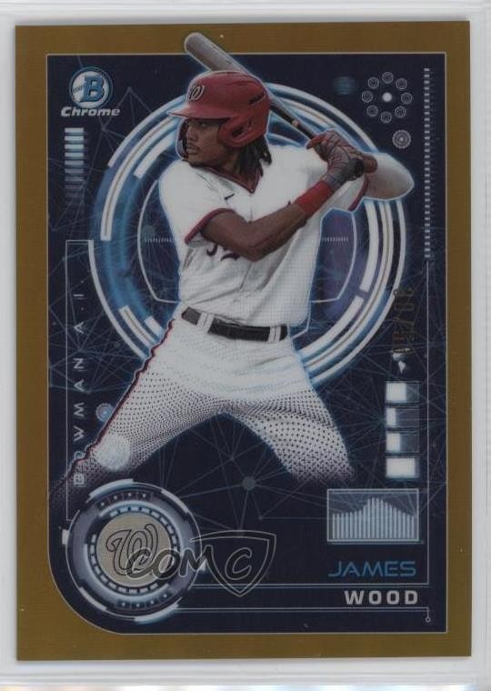 2024 Bowman Bowman AI Gold Refractor 30/50 James Wood #BAI-17 b4d