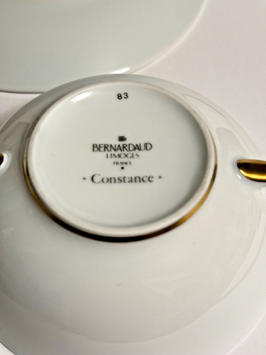 Bernardaud Limoges "Constance" Cream Cup and Saucer 5" - MINT - Picture 16 of 19