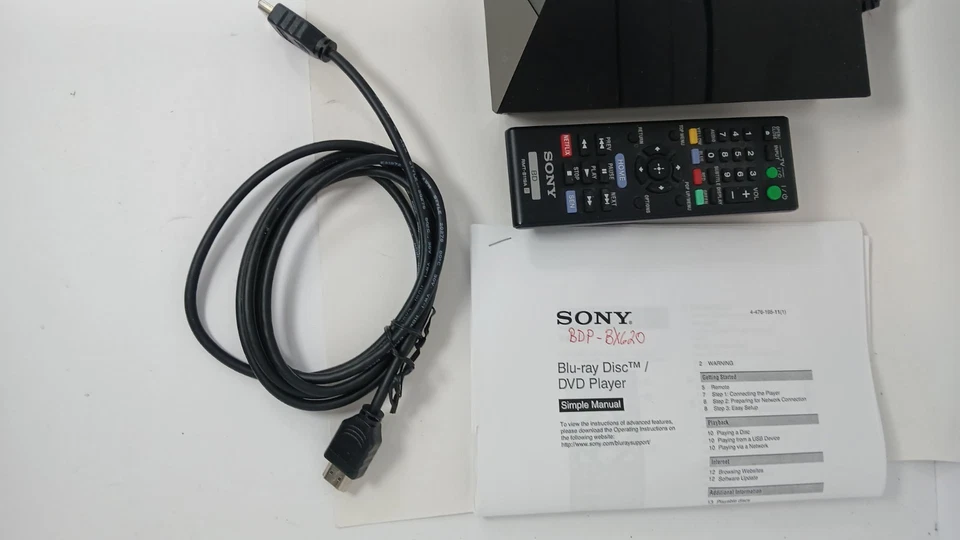 Reproductor de transmisión de video Sony BDP-BX620 Ethernet WiFi 4K3D BluRay DVD CD SACD usado Foto 2 de 4