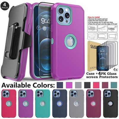 For iPhone 13 / 13 Pro / 13 Pro Max Case Heavy Duty Shockproof Cover + Belt Clip