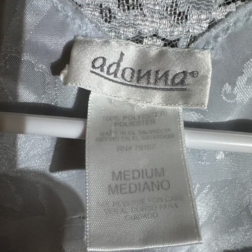 Vintage 80s Adonna Nightgown Womens Medium Lace Romantic Vintage Floral Lingerie - Picture 5 of 6