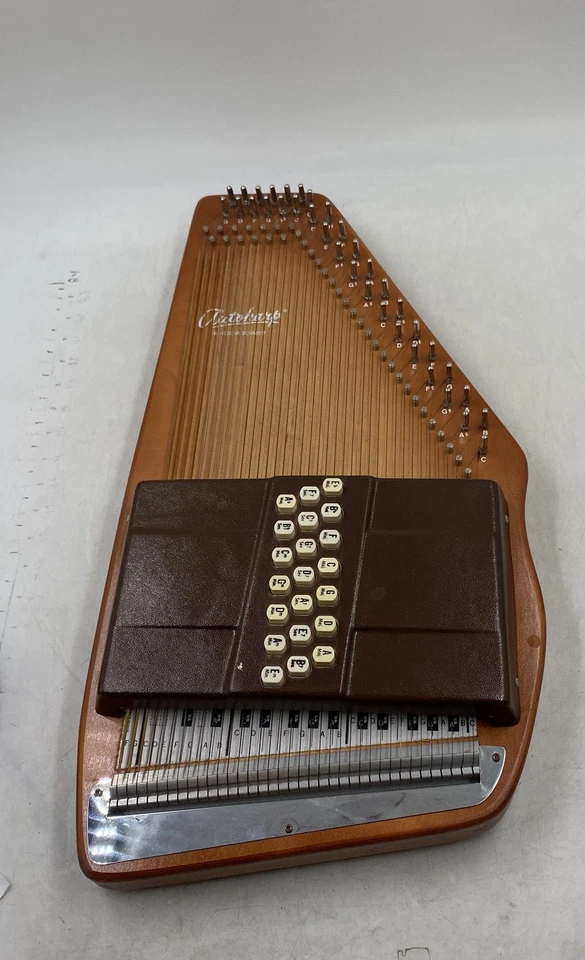 Vintage 1900's Oscar Schmidt OS21C Brown Maple Body 21 Chord Autoharp With Case - Image 2 of 4
