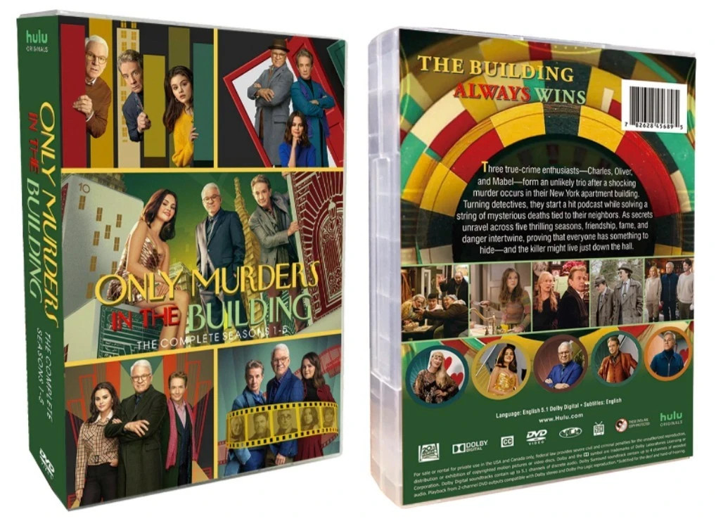 Only Murders in the Building: Complete Series ,Seasons 1–5 (10-Disc-DVD-BOX)NEW