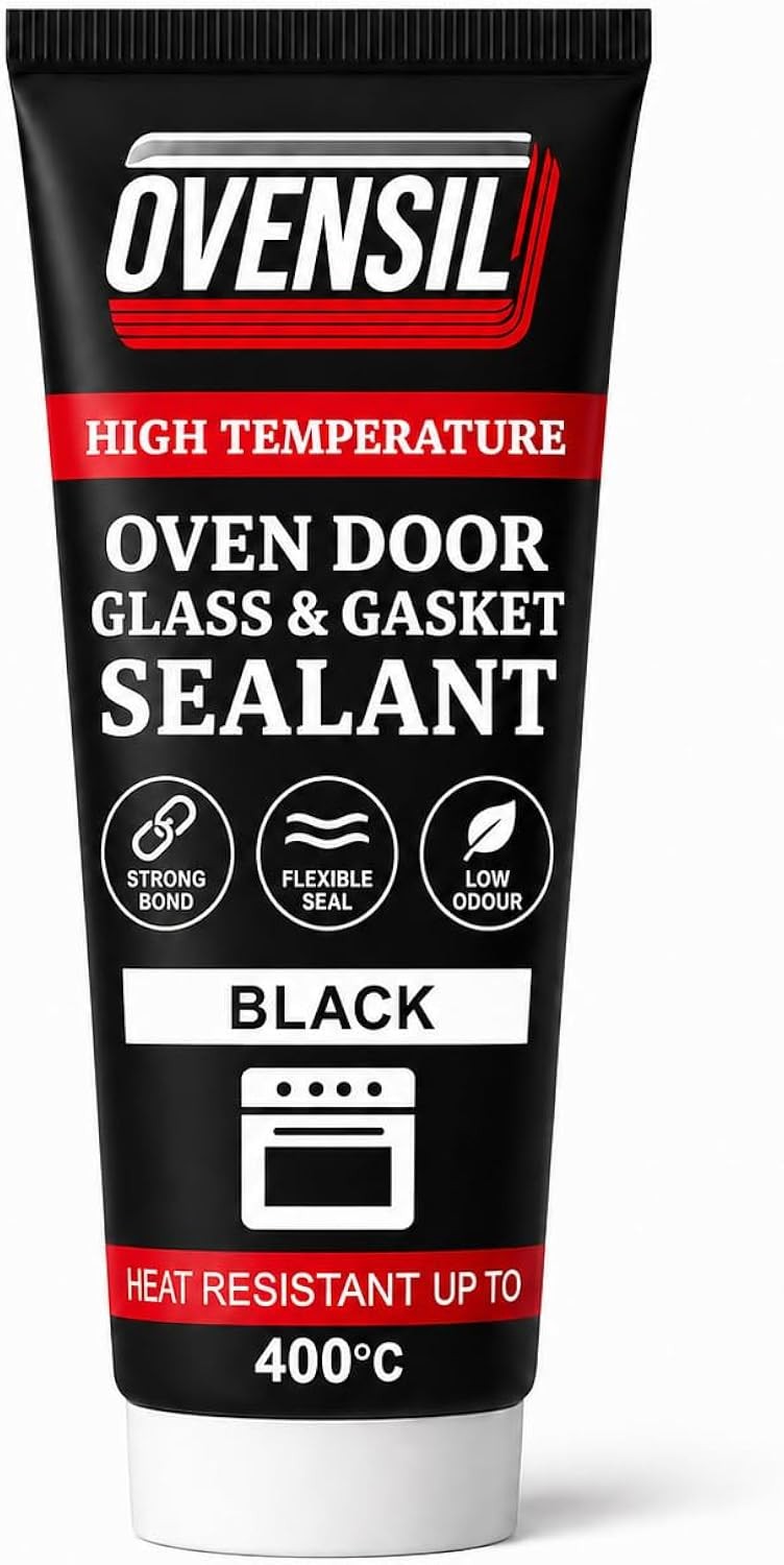 High-Temperature Silicone Sealant Black 40g – Oven Door Repair Adhesive 400°C