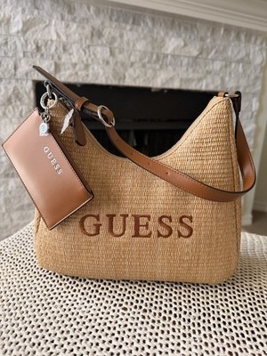 GUESS  Hobo Shoulder Bag with Brown Logo Pouch