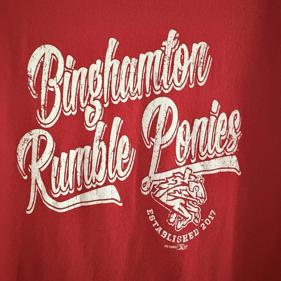 Camiseta de béisbol Binghamton Rumble Ponies MiLB damas S establecida 2017 Foto 3 de 4