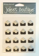 Jolees Boutique Embossed Photo Corners Silver Accents 16 piece Wedding