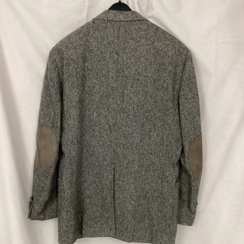 Stafford Men's Gray Herringbone Tweed Virgin Wool Sport Coat Blazer 40R image 2