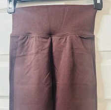Halara Seamless Flow High Waisted SCRUNCHED Plain Leggings Size M Brown 7/8 NEW