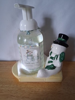 Madison De Base Foaming Hand Soap and Ceramic Sled Tray with Sugared Pear Soap