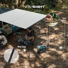 Car Side Awning 6.6x6.6ft Rooftop Pull Out Tent Shelter Shade For Camping Travel