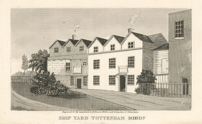 Quäkerschule, Old Ship Yard, Tottenham High Cross, London 1840 Druck