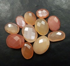 Lote de piedras preciosas de briolette facetadas de piedra lunar color...