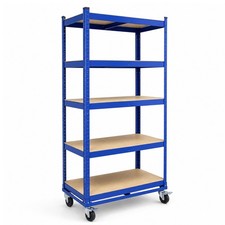 Etagenwagen 750kg 195x90x45 cm 5 Ebenen Transportwagen Magazinwagen Rollwagen