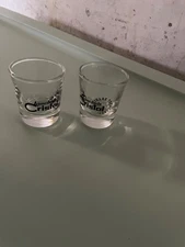 Two CRISTAL Shot Glasses "Share the Secret" Shooters 2-1/8" Jiggers