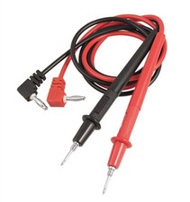 Multimeter test lead probe cables with banana plugs.