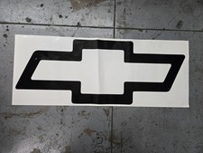 Chevrolet Emblem Sticker 36x14 Vinyl Sticker Black Chevrolet Emblem Sticker 36x14 Vinyl Sticker Black