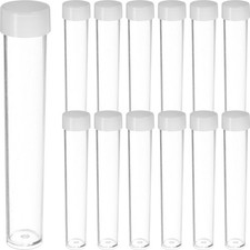 30 Pcs Plastic Tubes With Caps Clear Storage Containers For Small Items
