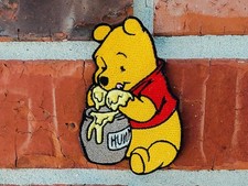 Winnie the Pooh Eating Hunny Iron On Embroidered Patch Applique