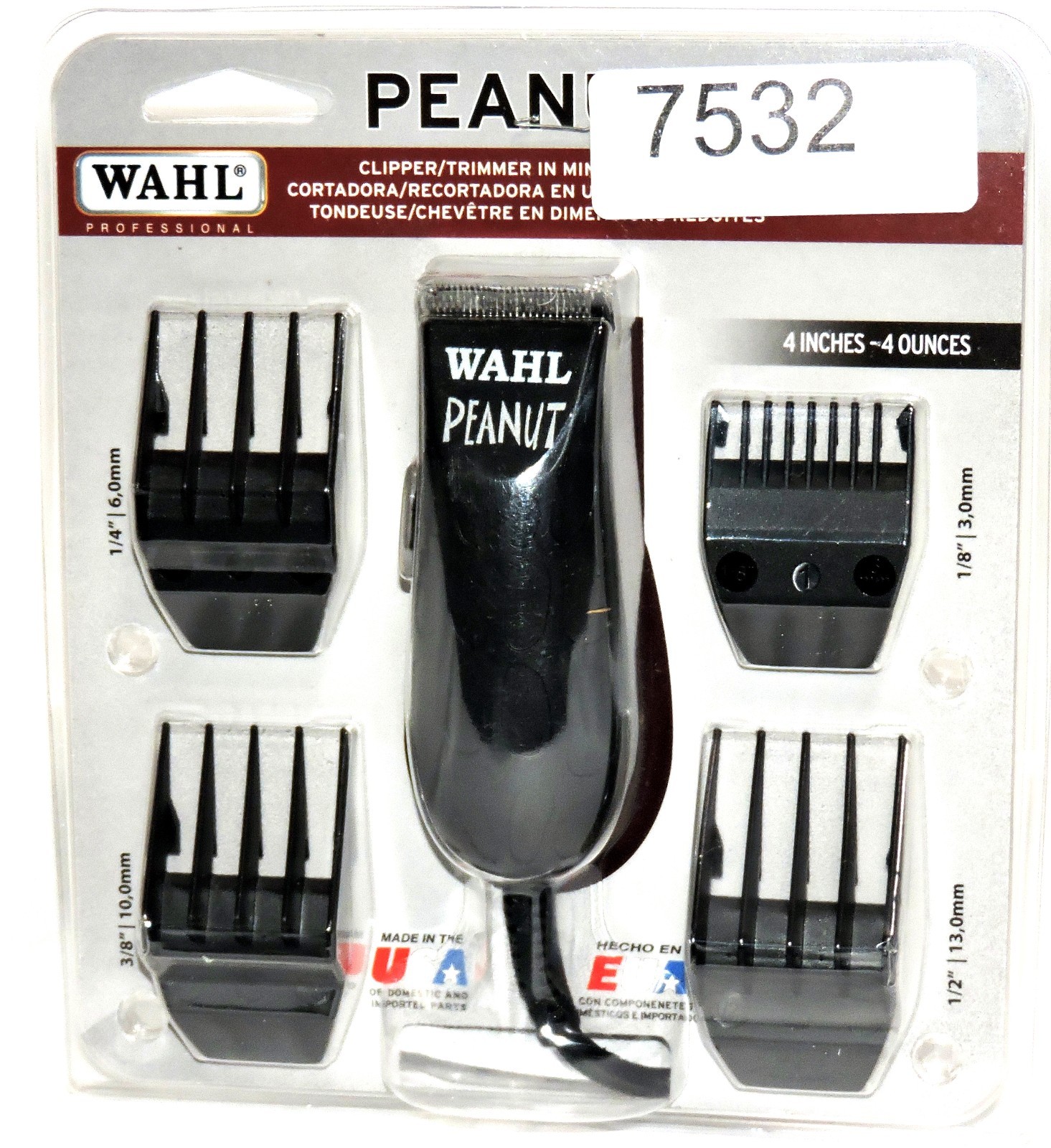 Wahl 8655-200 Peanut Clipper Trimmer Black #7532