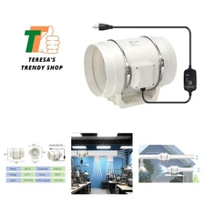 8 Inch Inline Duct Fan Pipeline Pressurization Ventilation Exhaust Fan with S...