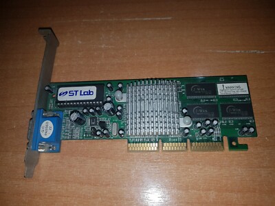 ST Lab AGP-305-4M-32M SIS 305 Chip 32MB VRAM AGP 4X Computer SUB-D
