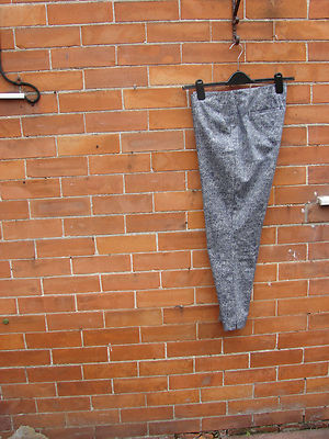 Size 12 Marks & Spencer ladies cigarette style, navy & white patterned  trousers