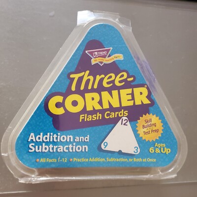Trend Addition & Subtraction Three-Corner Flash Cards 46 Cards
