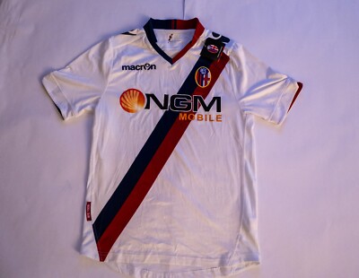 2013-14 Bologna Away Football Shirt Jersey Maglia Macron Size Large