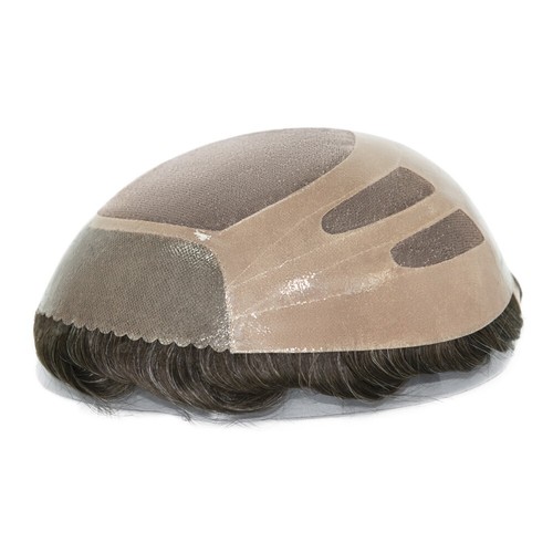Mens Hair Replacement Skin Front Toupee Hairpiece Fine Mono Bond System #520 - Picture 3 of 8