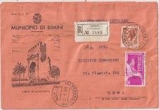 ITALY 1955 EXPRESS RECOMMENDED BY RIMINI TOWN HALL FOR ROME