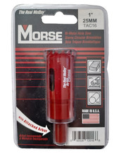 Morse 1" Bi-Metal Hole Saw With Attached Arbor The Real McCoy Made in USA