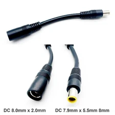 DC 8020 Female to DC 7909 8mm Male Adapter Cable for Jackery Power Station Solar