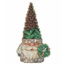 Pinecone Gnome Cross Stitch Kit Mill Hill 2023 Jim Shore Woodland Gnomes