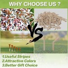 Striped Wood Golf Tees Premium Wooden 2 3/4" Value 50 Pack Durable Brown Color — photo 6