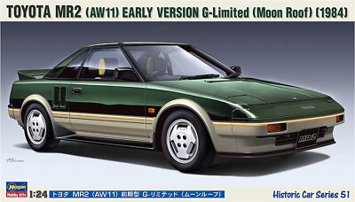 HASEGAWA 1/24 TOYOTA MR2 AW11 Early Ver, G-Limited Moon Roof 1984