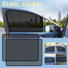 2pcs Car Side Window Mesh Film Windshield Net Sun Shade Sticker UV Protector
