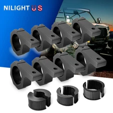 8pcs Horizontal 1", 1-1/2", 1-3/4" Off-Road Light Bar Clamp Mounting Bracket Kit