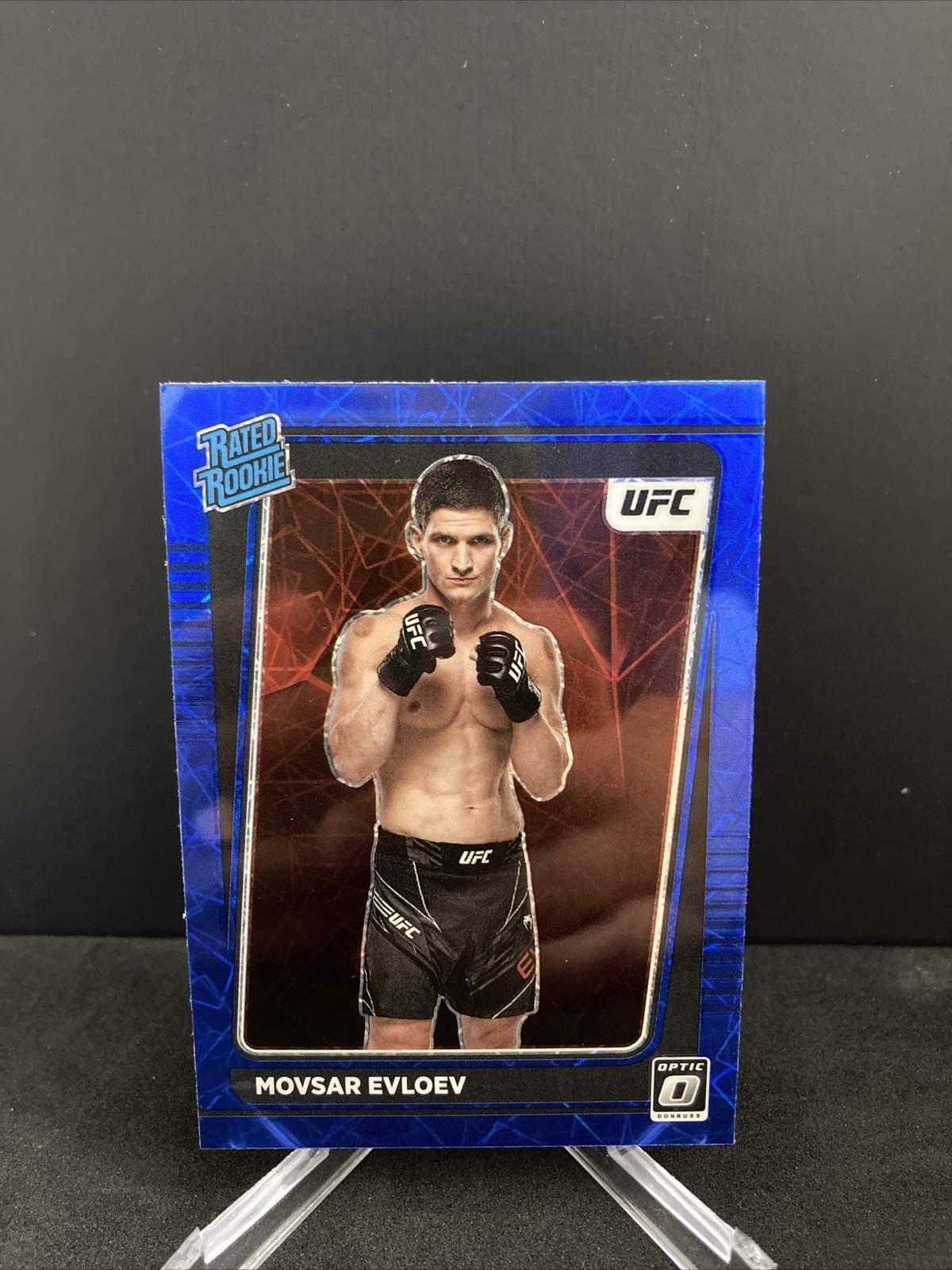 2022 UFC Optic Blue Velocity Rated Rookie #112 Movsar Evloev