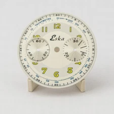 Eska - Landeron 48, 248, 51 - Chrono - Dial - NOS - New Old Stock