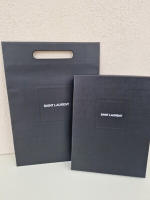   Saint Laurent Schwarz Leerkarton 34x24x5 mit Original Papiertüte, sehr gut