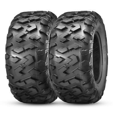 Set 2 25x11-12 ATV Tires 6Ply Heavy Duty 25x11x12 UTV All Terrain Tubeless Tyres