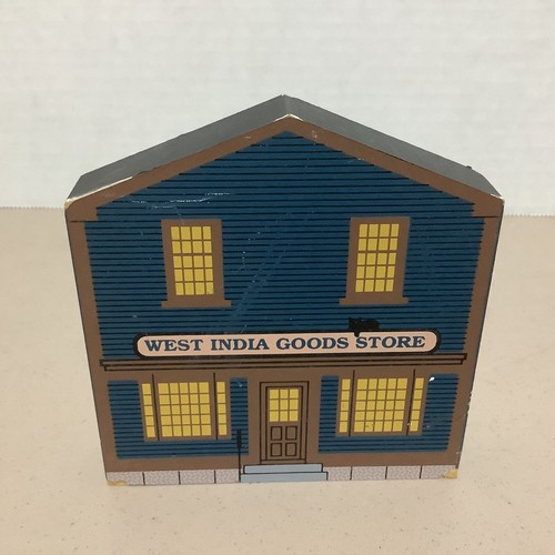Vintage Cats Meow Village lot 1989 West India Store 1988 Lincoln School Signed - Picture 6 of 9