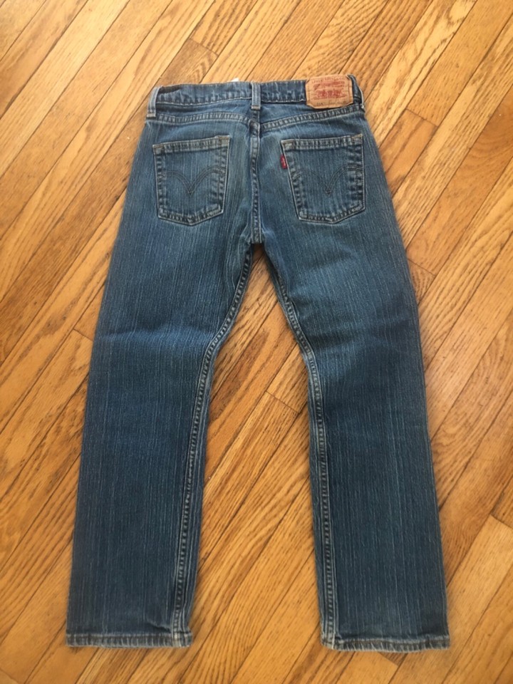 Levis Youth Boys 514 Slim Straight Medium Blue Jeans Size 10 Reg 25 x