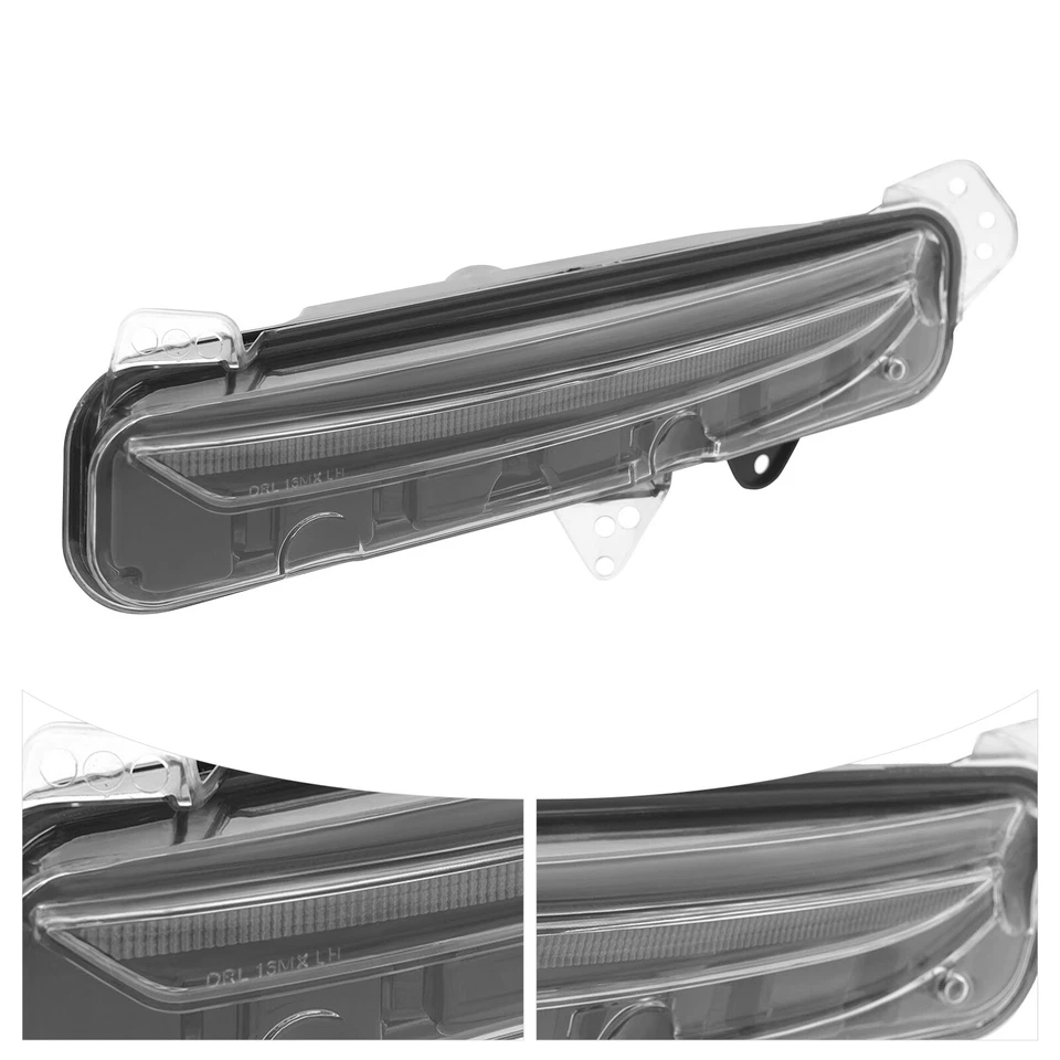 For 2016-2017 Lincoln MKX Left Fog Light LED Driving Lamp W/ Bulbs Clear NEW Foto 4 de 4