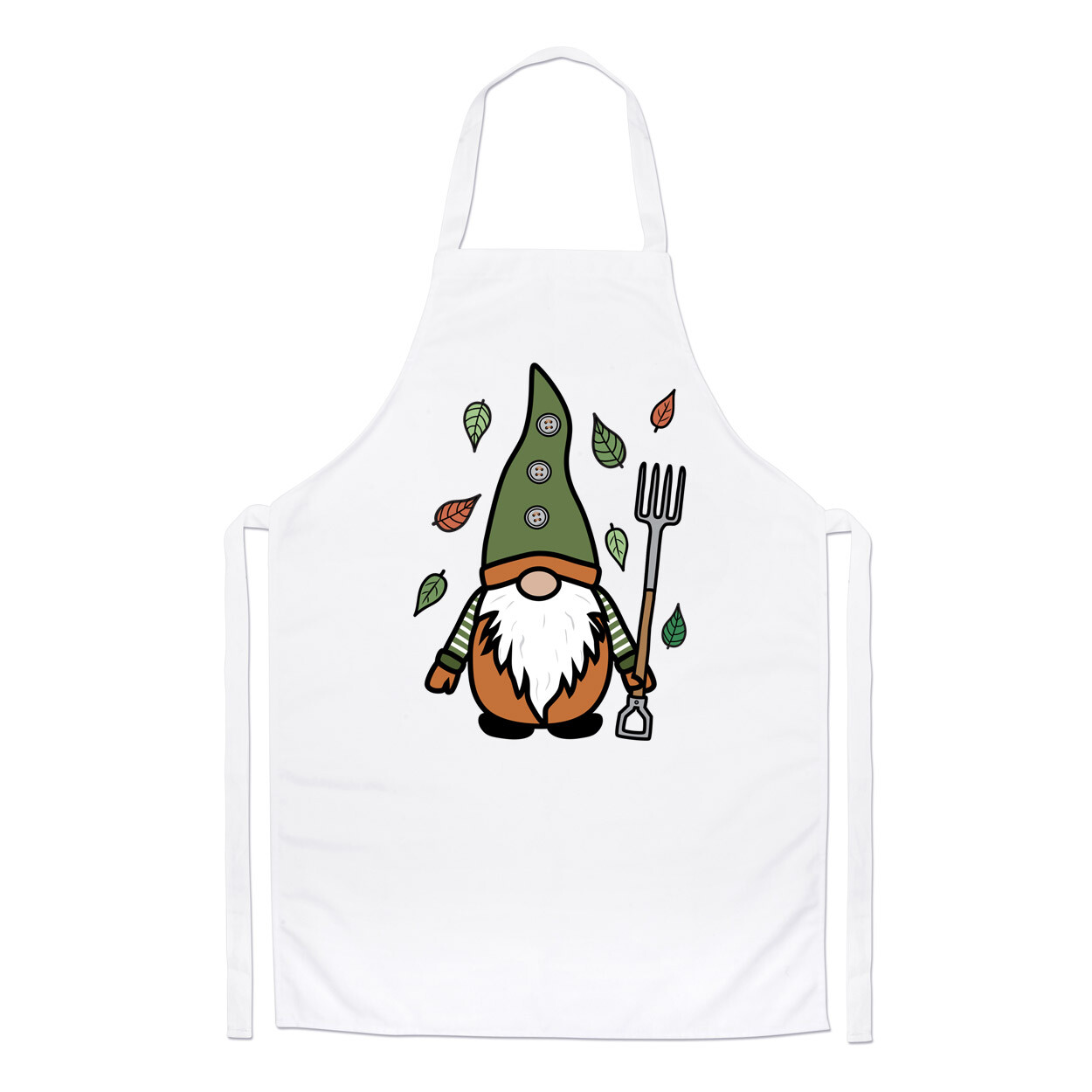 Gonk Gnome Green Orange Garden Chefs Apron Christmas Gift Christmas Festive