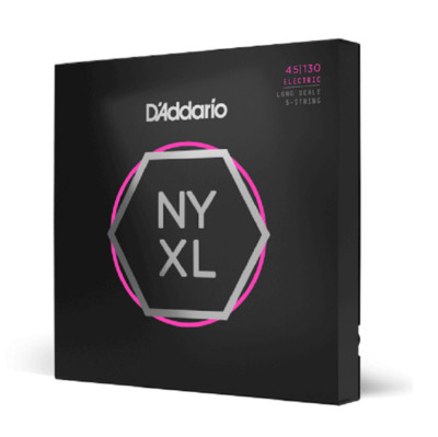 D'Addario NYXL45130 5 String Bass Guitar Strings 45-130 Regular Light 
