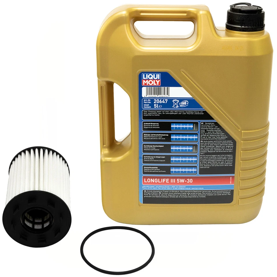Motoröl Set 5W-30 5 Liter + Ölfilter SH4771L für Audi Seat Skoda VW Golf V Bora - Bild 2 von 4