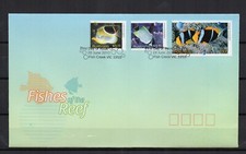 AUSTRALIE - Poissons Fishes of the reef 2010 - 3 timbres sur 1 enveloppe FDC