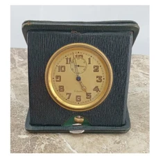 WW1  Trench Goliath Swiss Doxa 8 Day Leather Case  Travel Pocket Watch 1914